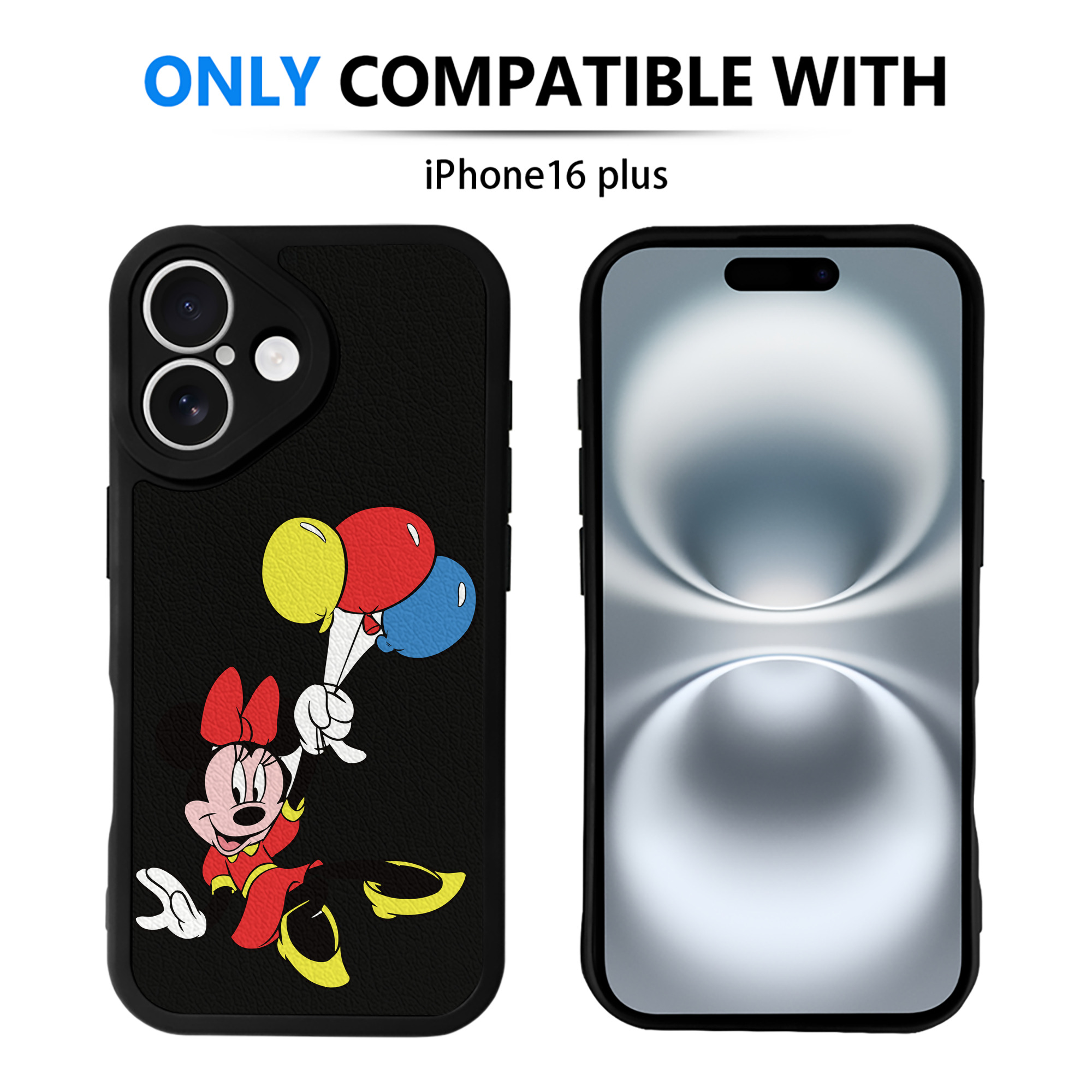 （画像用） ミッキーマウス Mickey Mouse 【iPhone 16シリーズ対応】シリコンスマホケース（レザー調） 材質：シリコン